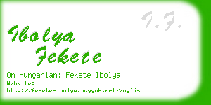 ibolya fekete business card